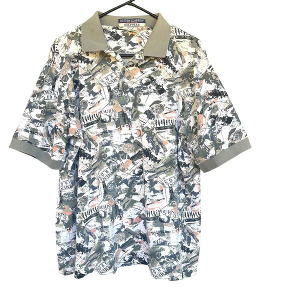 Vintage Munsingwear Golf Shirt Mens Medium Graphic Classics 90s Retro Active - Picture 1 of 7